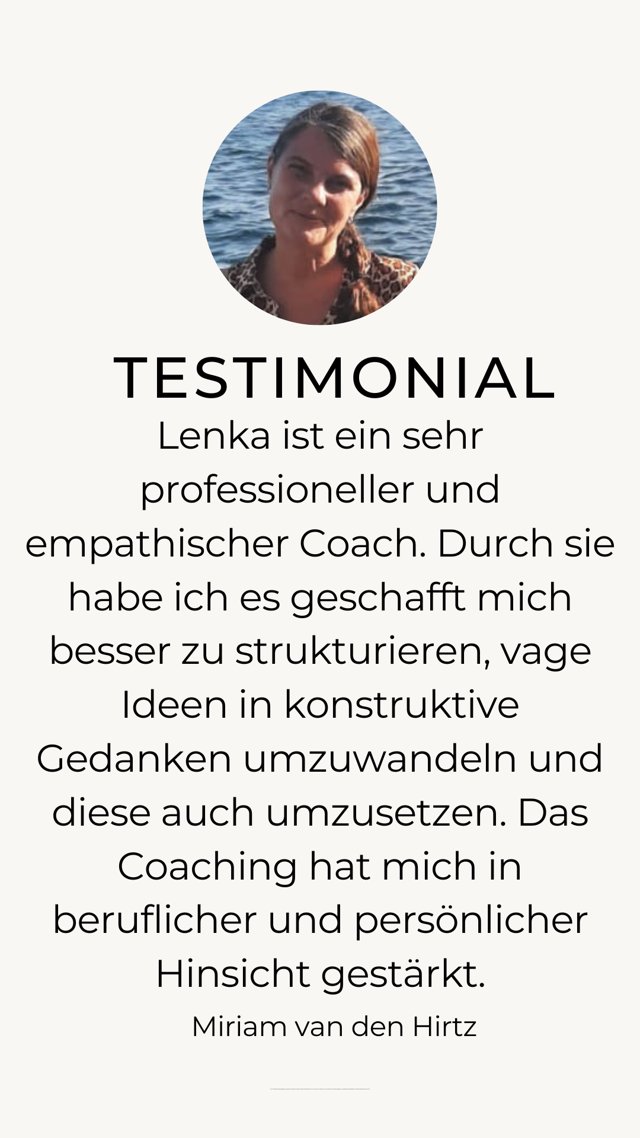 Testimonial von Miriam van den Hirtz